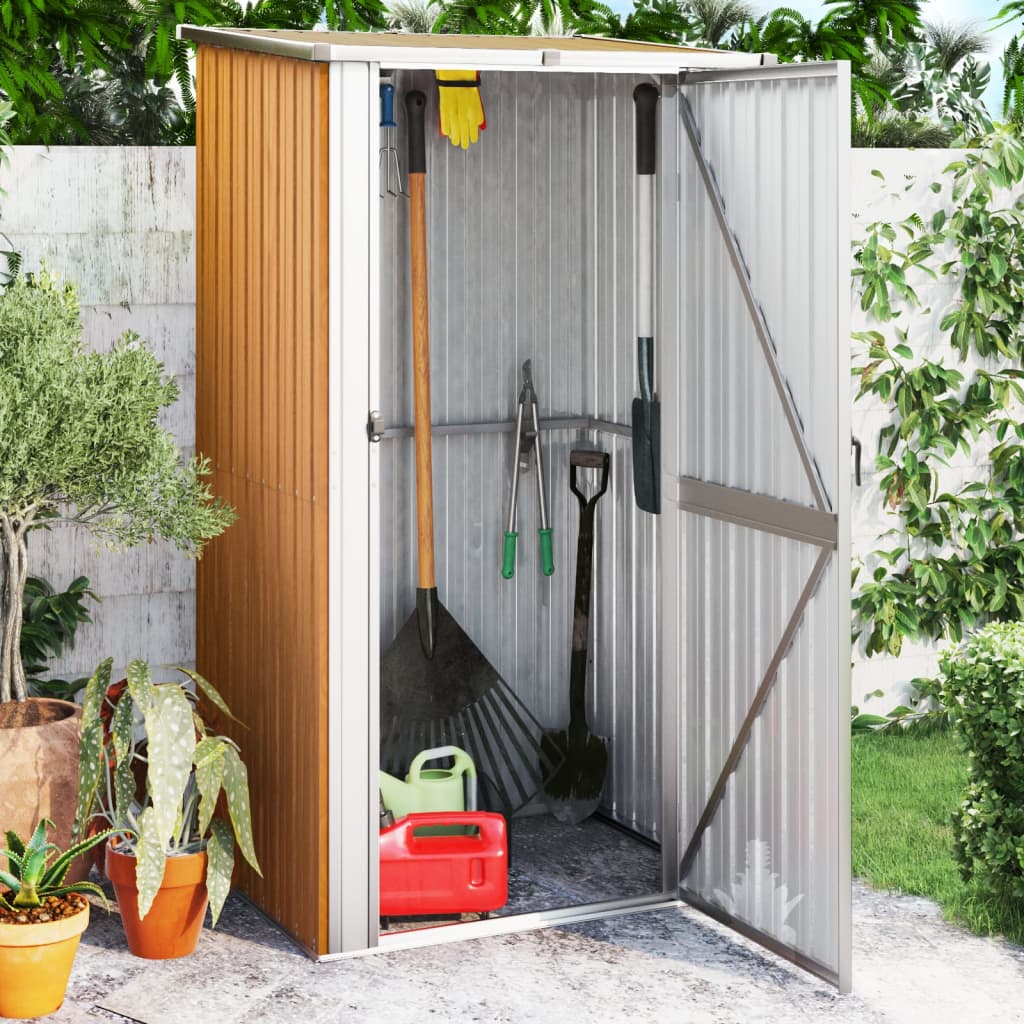 Garden Shed 118.5X97X209.5 Cm Galvanised Steel