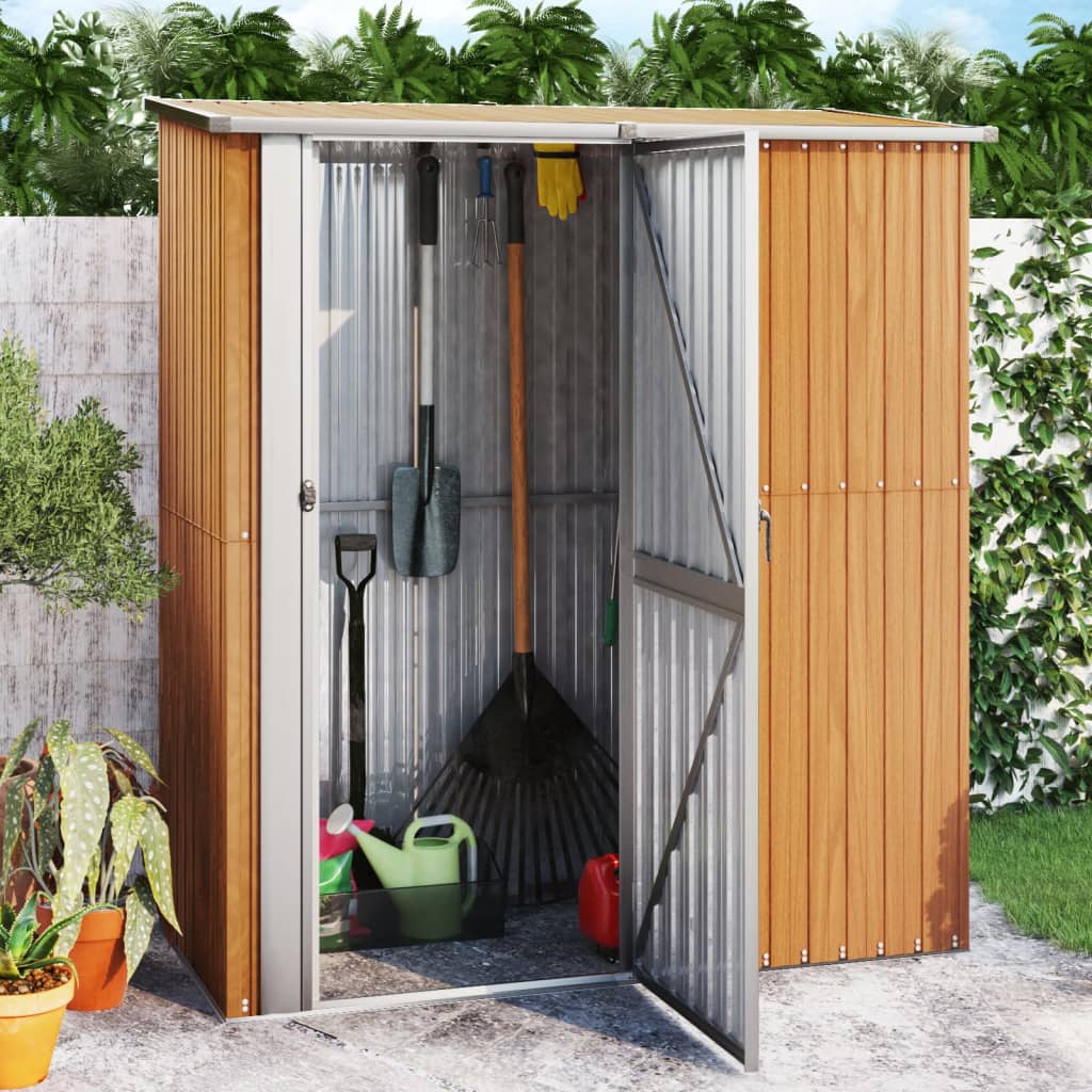 Garden Shed 180.5X97X209.5 Cm Galvanised Steel