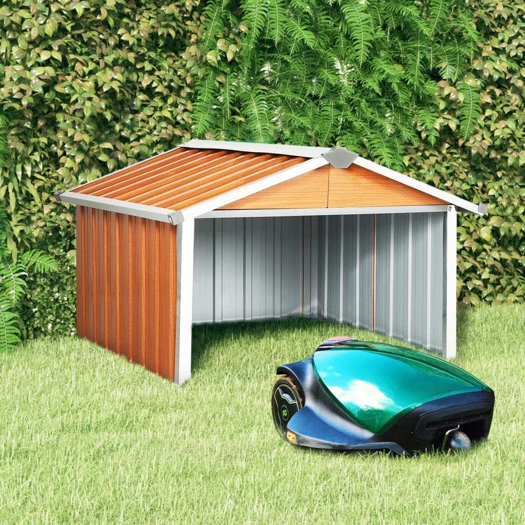 Garden Robot Lawnmower Shed 92X97X63 Cm Galvanised Steel