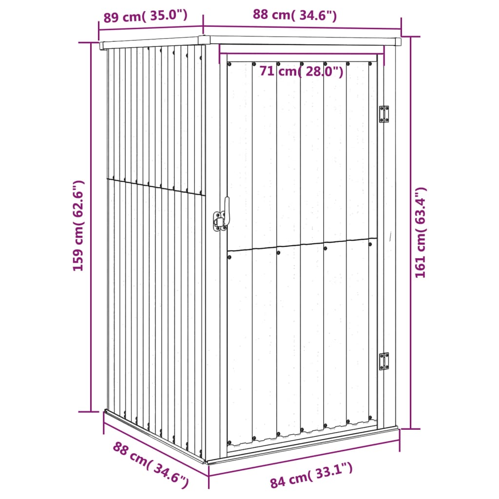 Garden Tool Shed Galvanised Steel