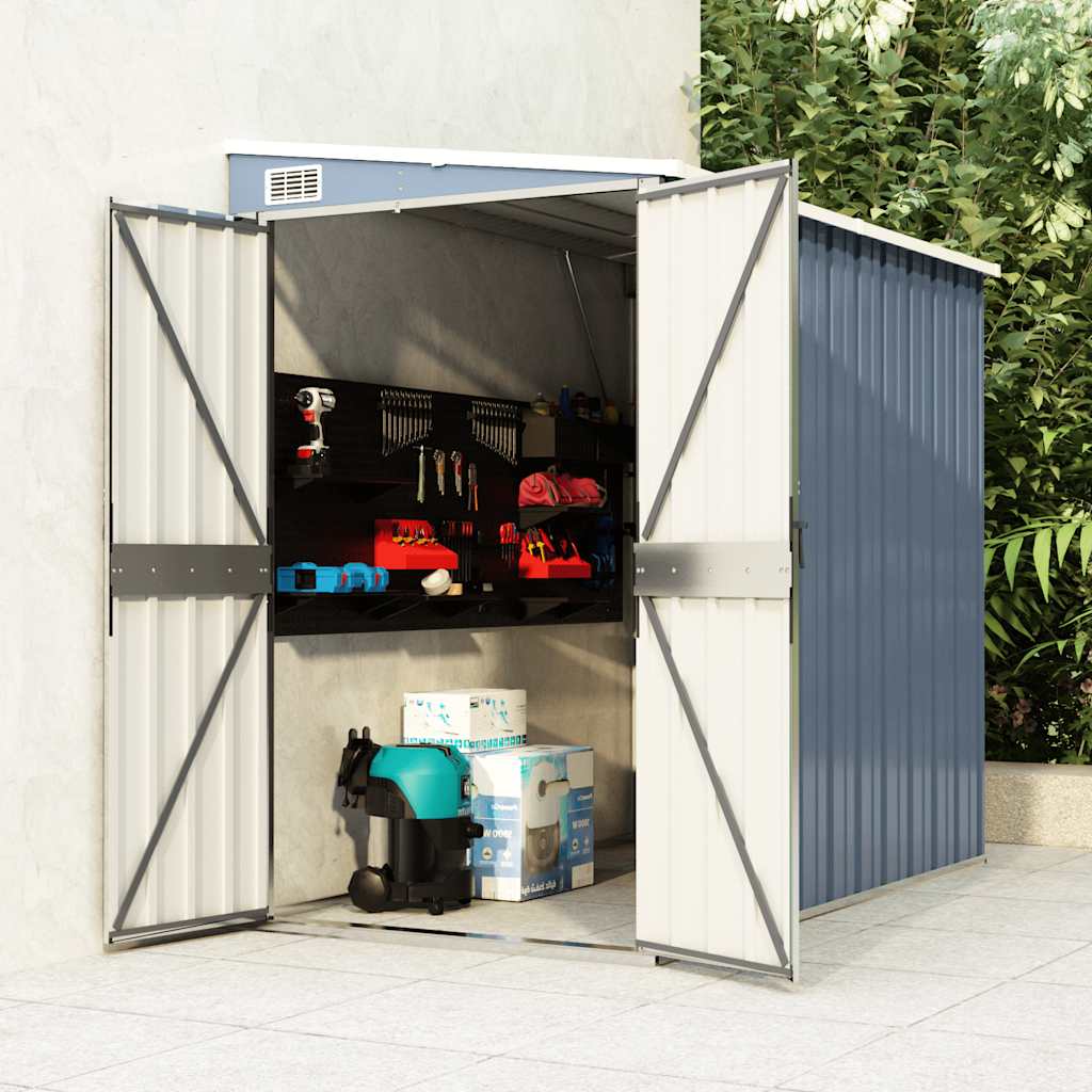 Wall-Mounted Garden Shed Galvanised Steel