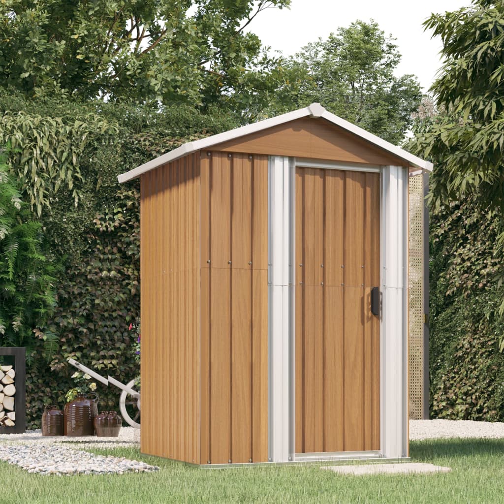 Garden Shed 126X97.5X177 Cm Galvanised Steel