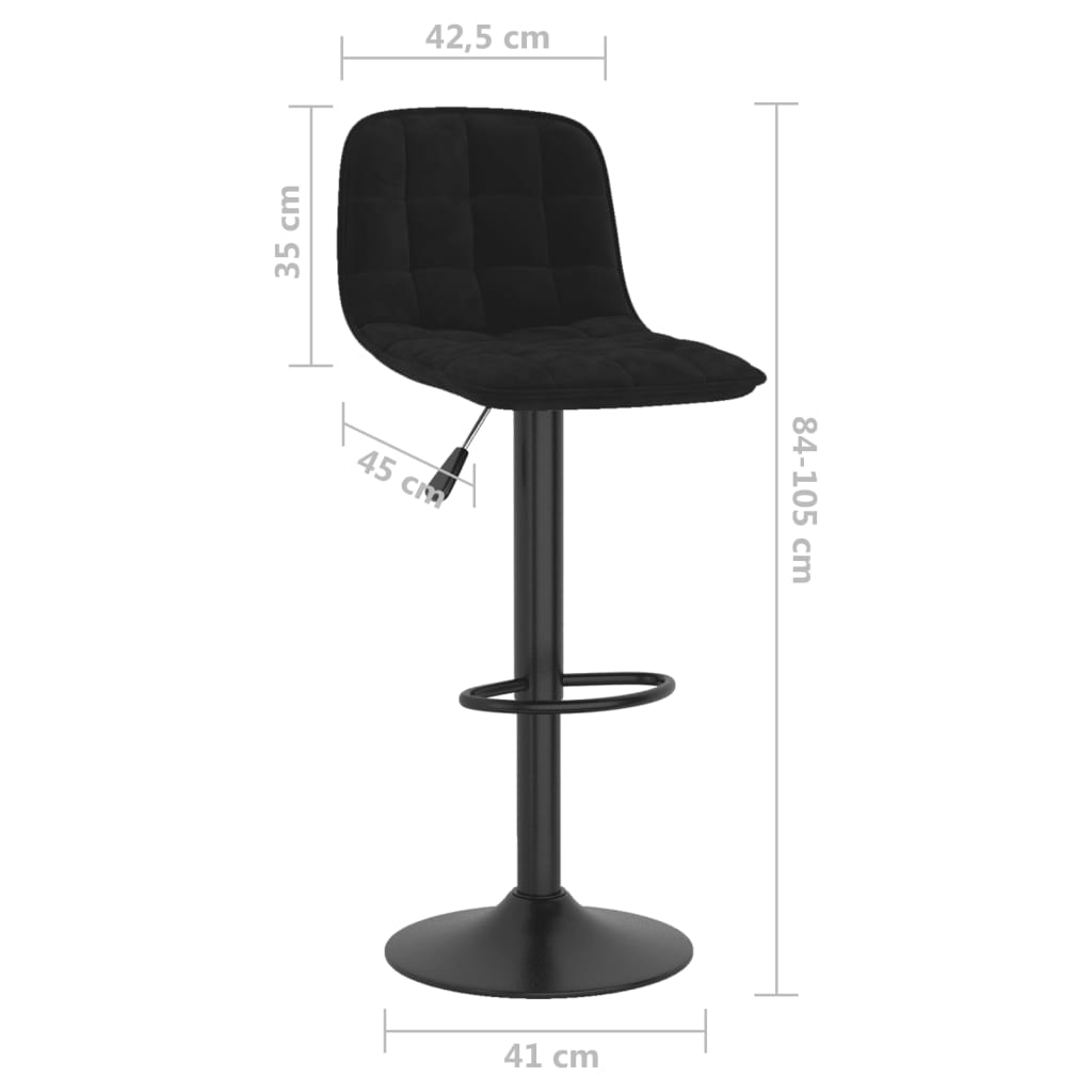 Bar Stools 2 Pcs Velvet