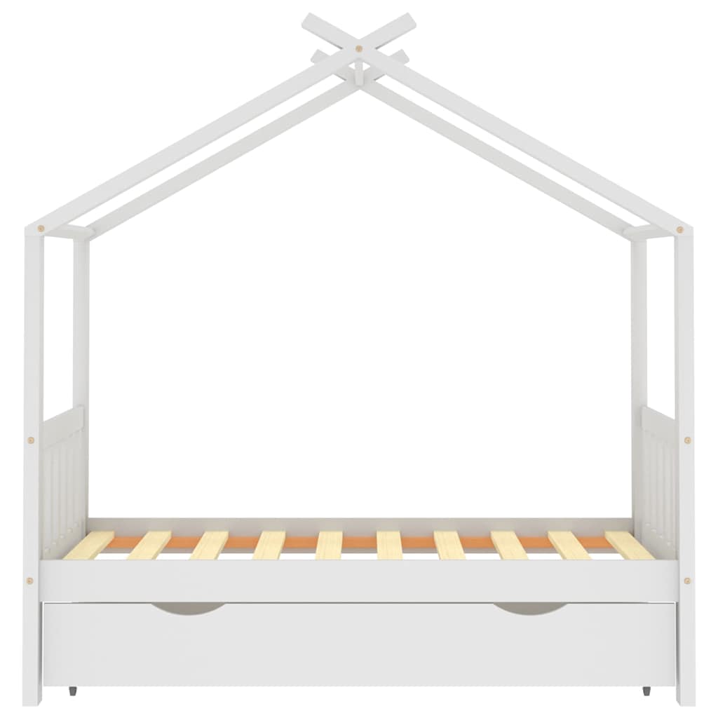 Kids Bed Frame With A Drawer Solid Pine Wood