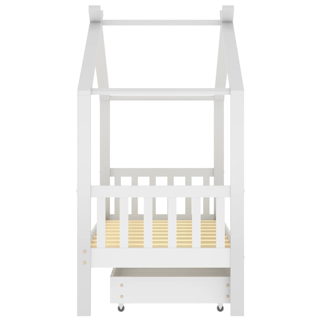 Kids Bed Frame With A Drawer Solid Pine Wood