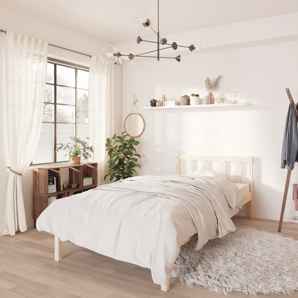 810077  Bed Frame Without Mattress Solid Wood