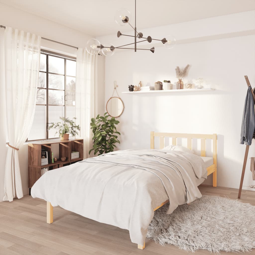 810077  Bed Frame Without Mattress Solid Wood