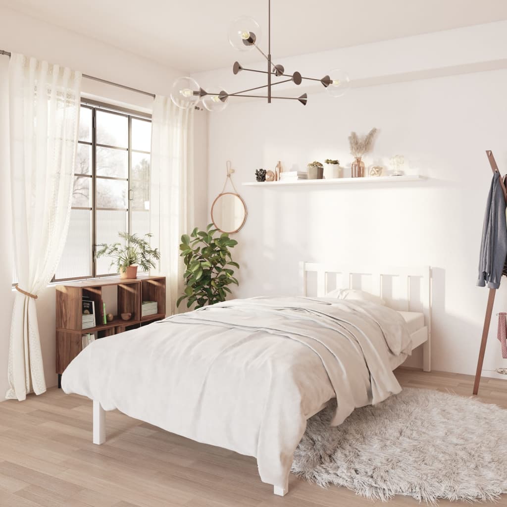 810077  Bed Frame Without Mattress Solid Wood