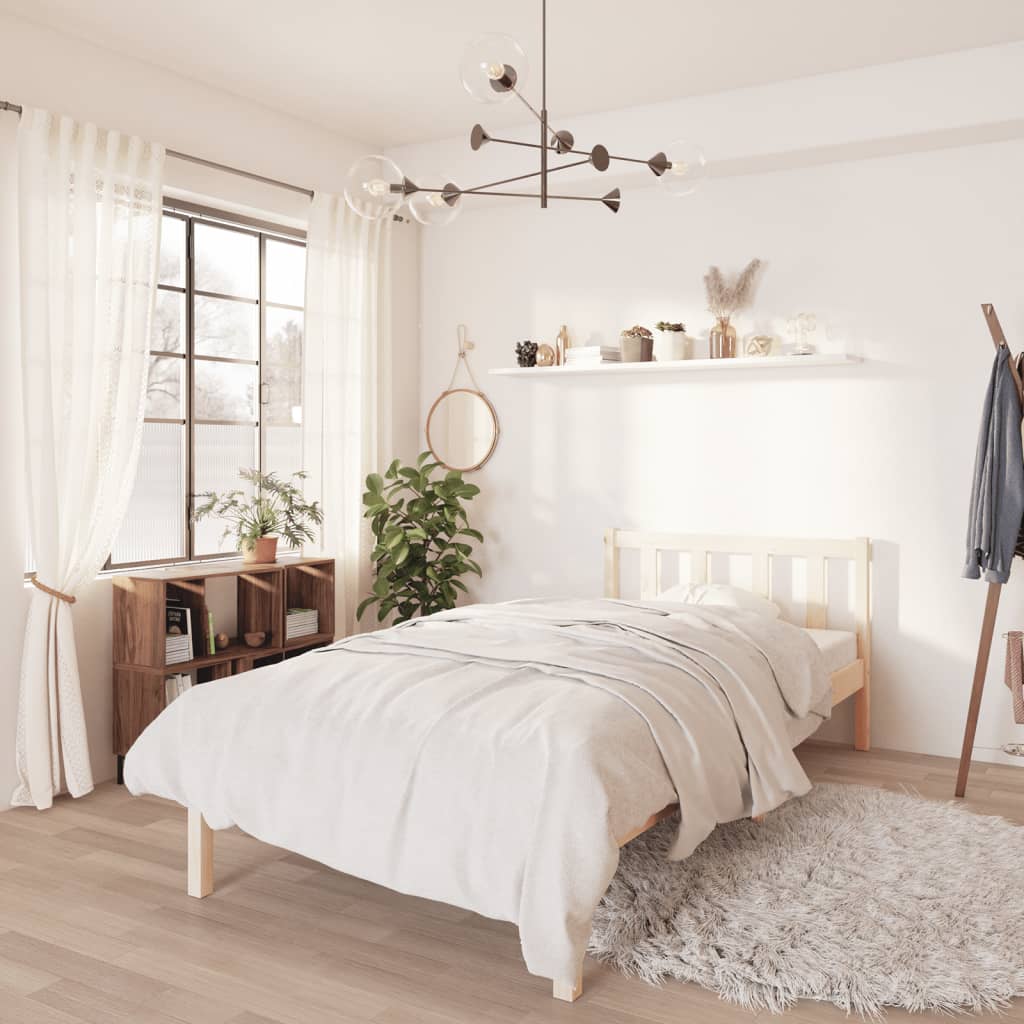 810077  Bed Frame Without Mattress Solid Wood