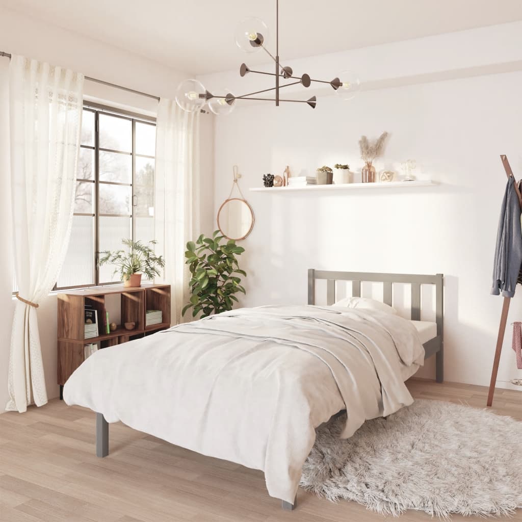 810077  Bed Frame Without Mattress Solid Wood