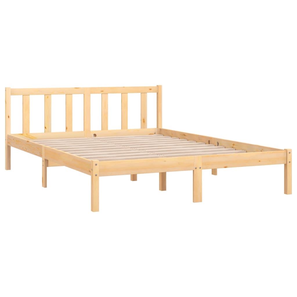810077  Bed Frame Without Mattress Solid Wood