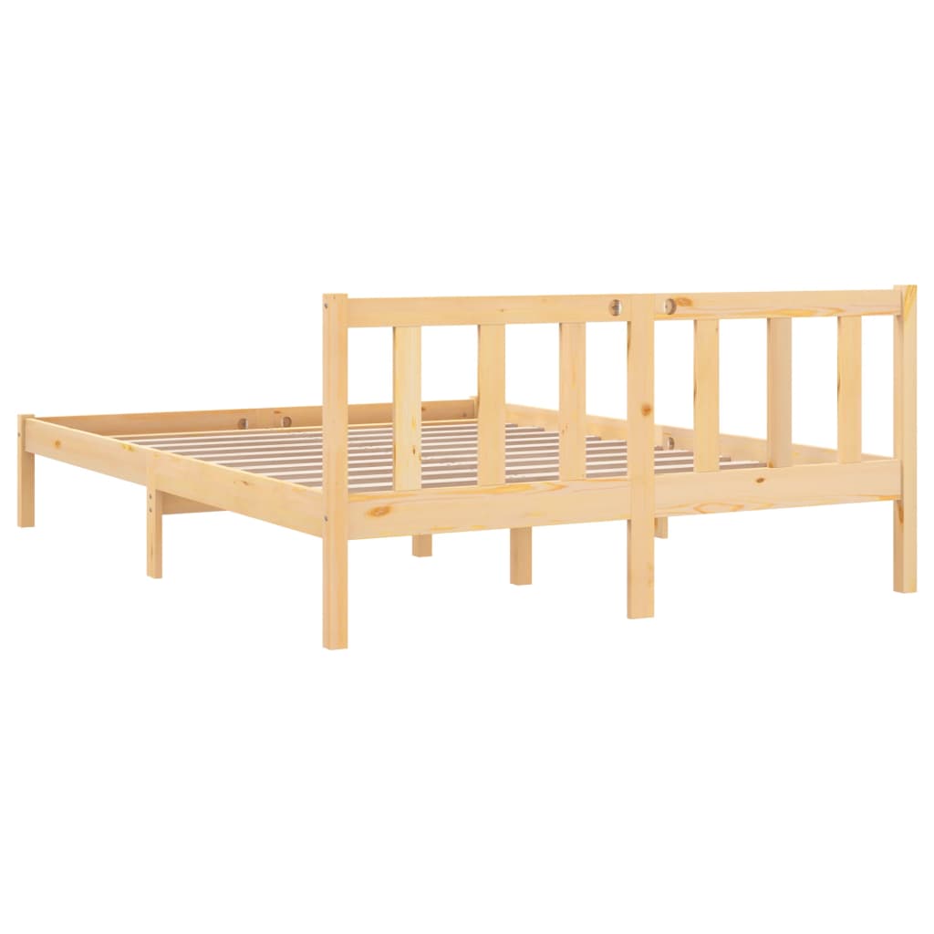 810077  Bed Frame Without Mattress Solid Wood