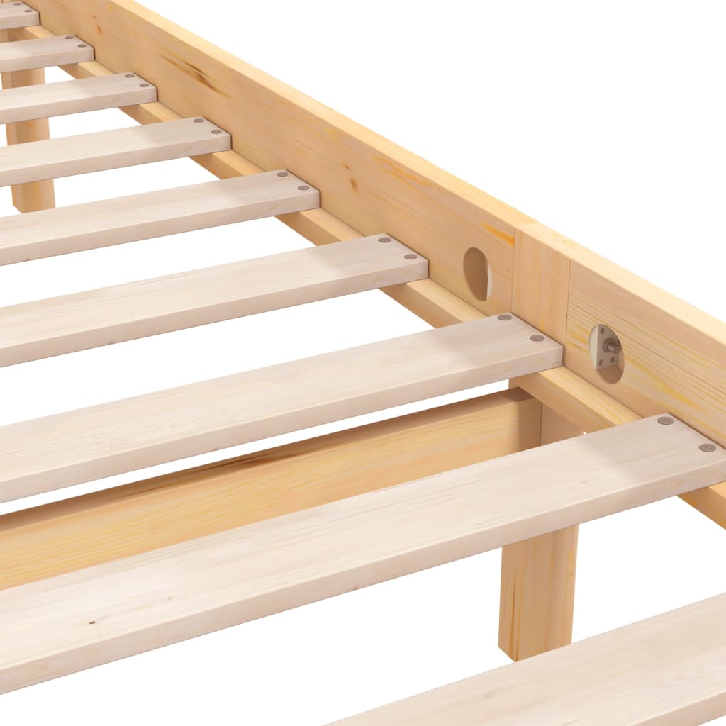 810077  Bed Frame Without Mattress Solid Wood