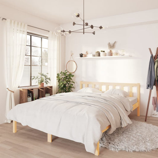 810077  Bed Frame Without Mattress Solid Wood