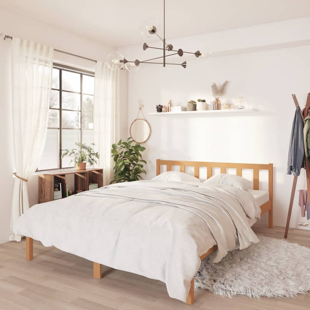 810077  Bed Frame Without Mattress Solid Wood