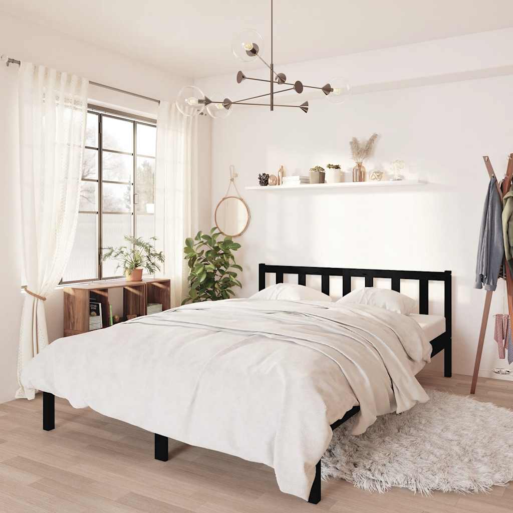 810077  Bed Frame Without Mattress Solid Wood