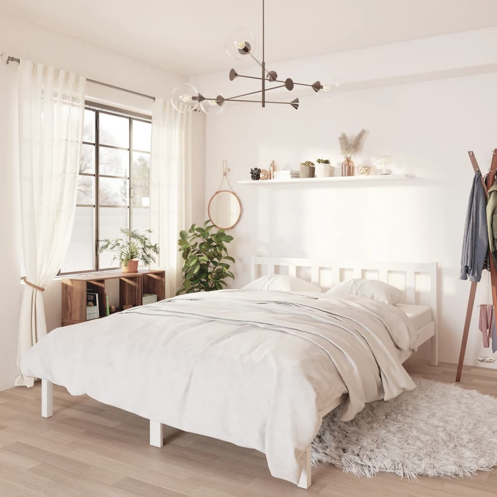 810077  Bed Frame Without Mattress Solid Wood
