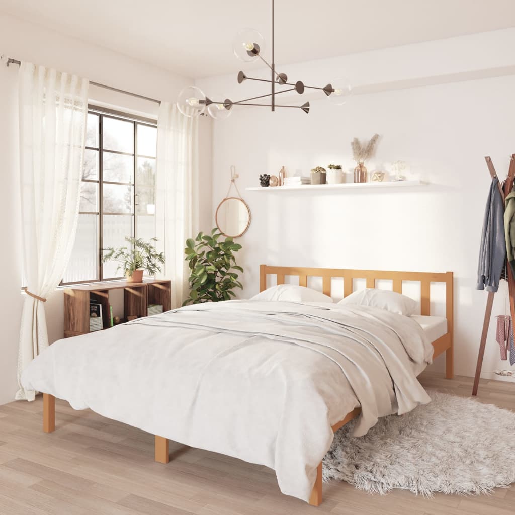 810077  Bed Frame Without Mattress Solid Wood