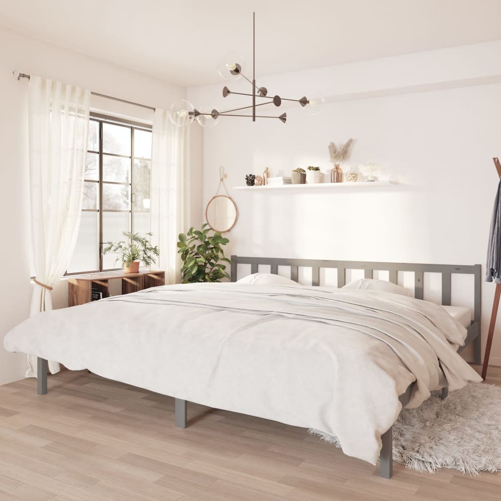 810077  Bed Frame Without Mattress Solid Wood