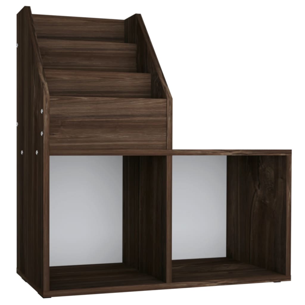 Children Magazine Rack Smoked Oak 71X30X78.5 Cm Engineered Wood