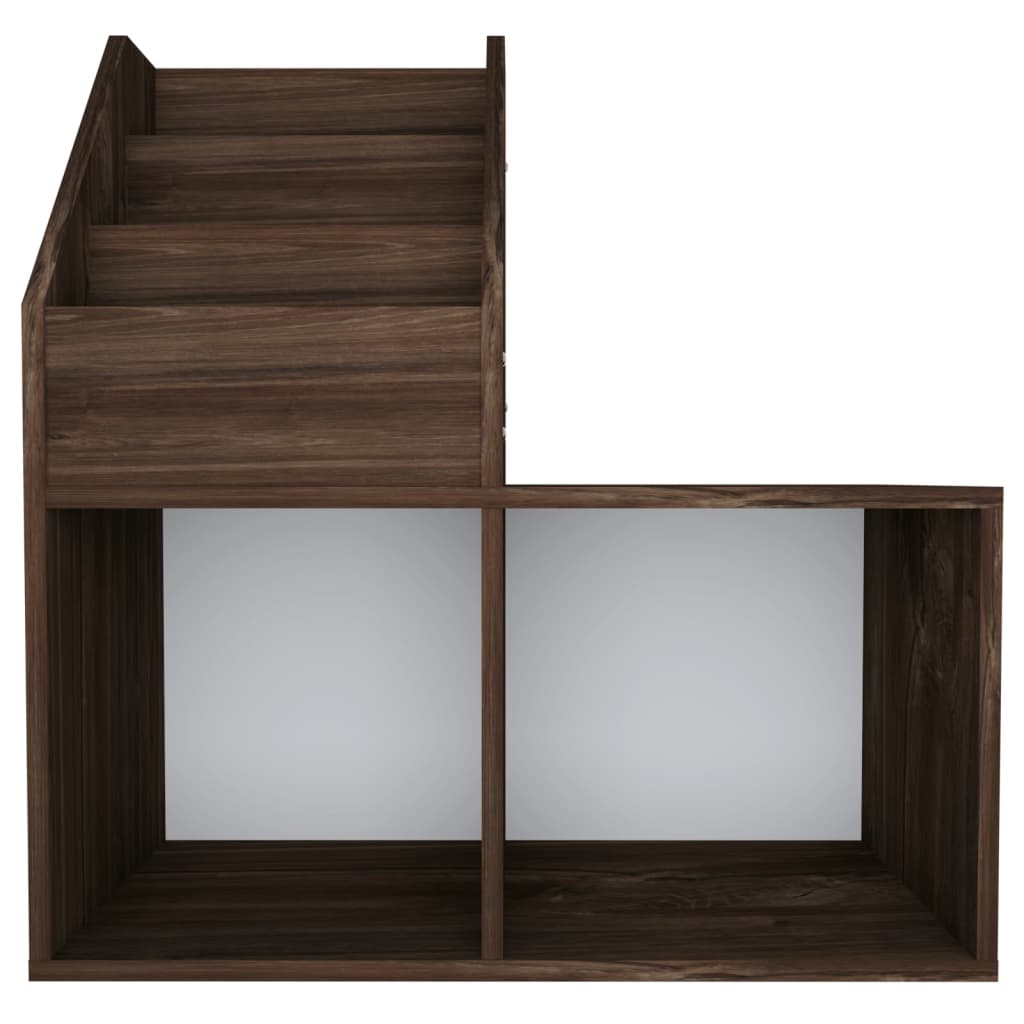 Children Magazine Rack Smoked Oak 71X30X78.5 Cm Engineered Wood