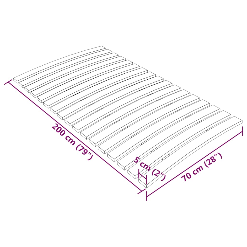 Slatted Bed Base With 17 Slats