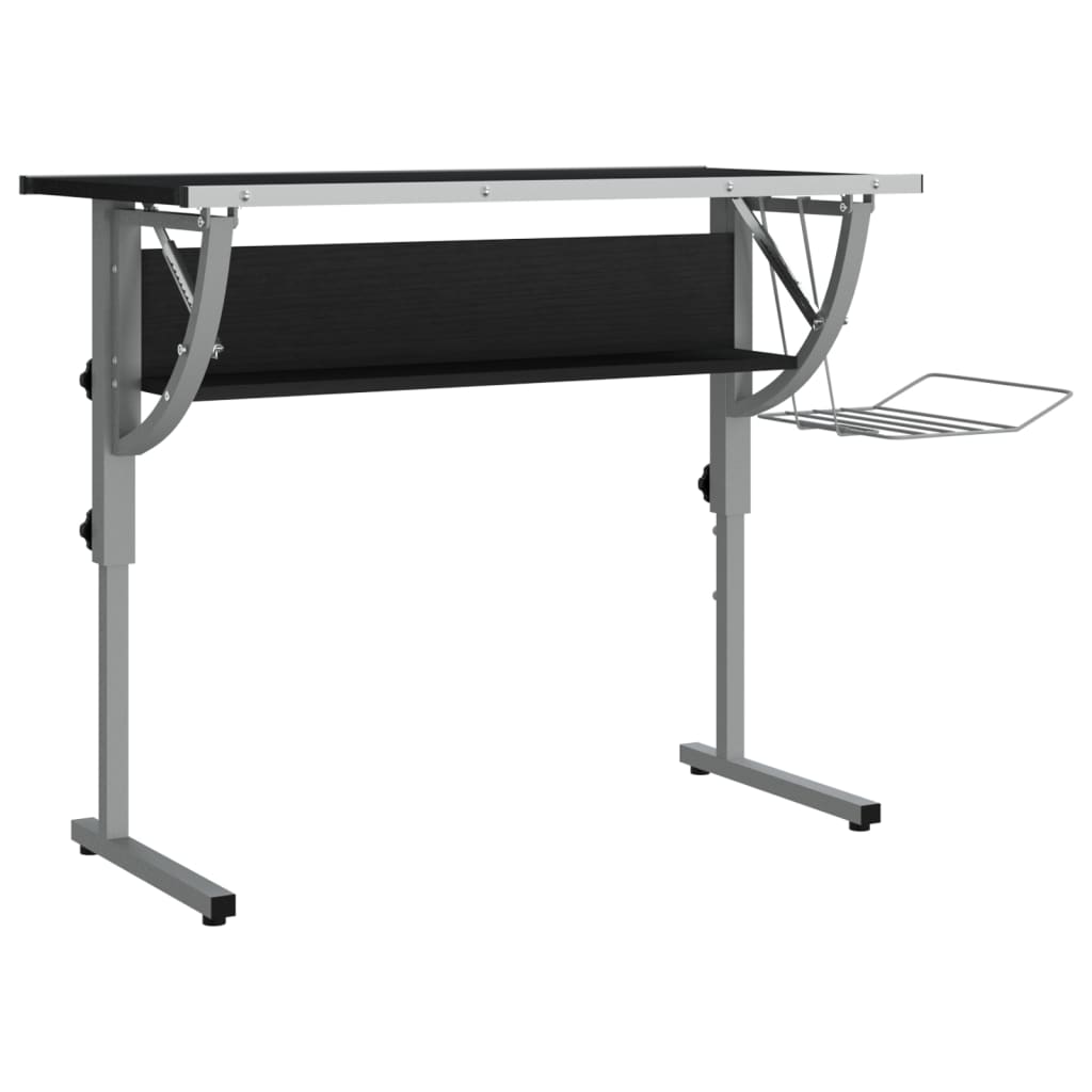 Craft Desk &Grey 110X53X(58-87) Cm Engineered Wood&Steel