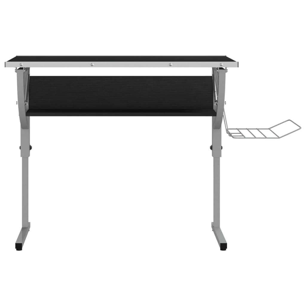 Craft Desk &Grey 110X53X(58-87) Cm Engineered Wood&Steel