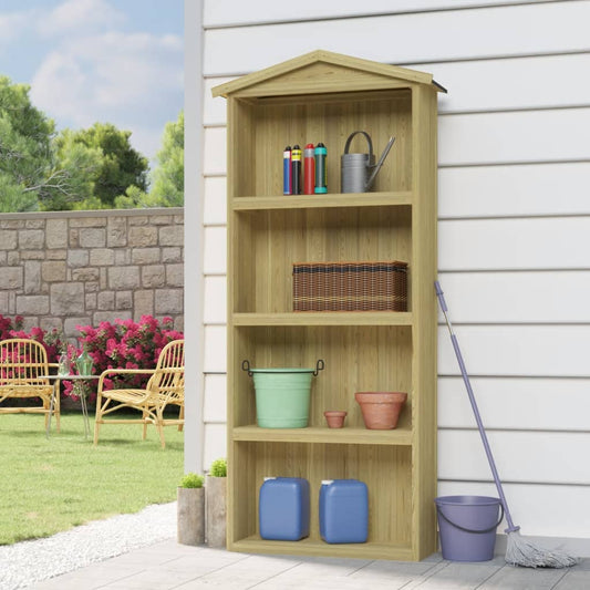 Garden Tool Shed 80X33X222 Cm Impregnated Pinewood