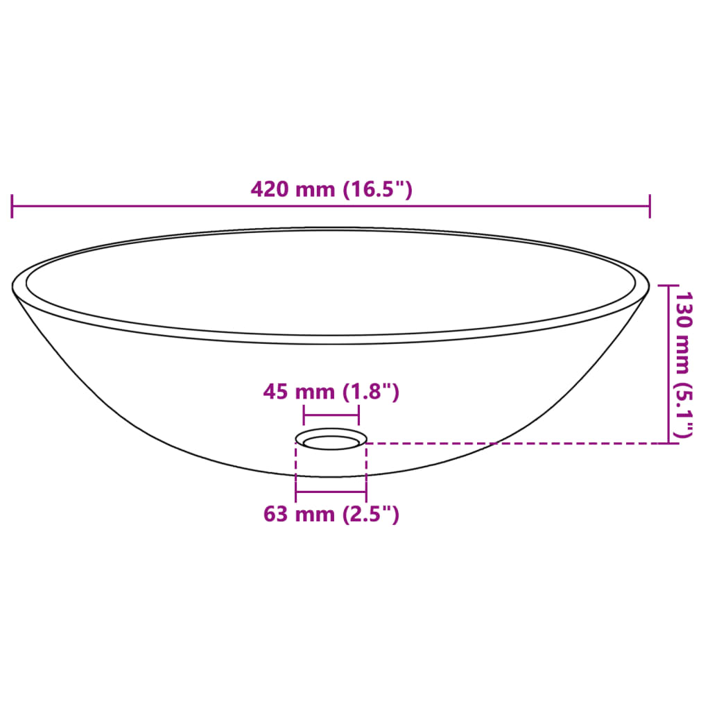 Bathroom Sink With Tap And Push Drain Clear Tempered Glass