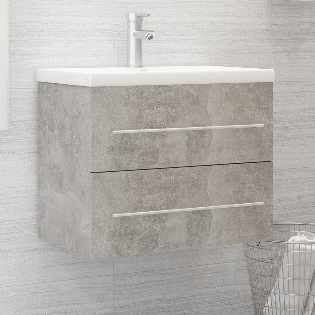 2 Piece Bathroom Furniture Set Engineered Wood