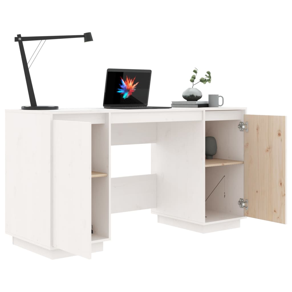 Desk 140X50X75 Cm Solid Wood Pine