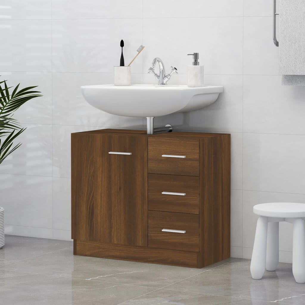 Sink Cabinet 63X30X54 Cm Engineered Wood