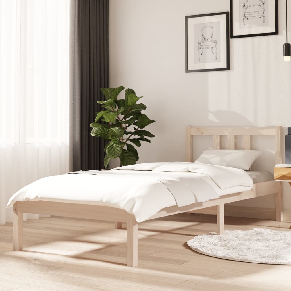 Bed Frame Without Mattress Solid Wood Single Single