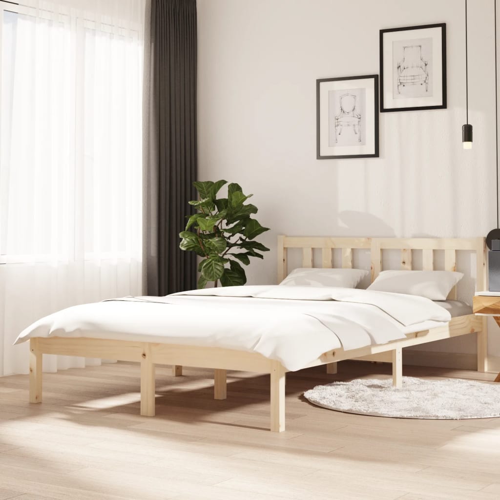 Bed Frame Without Mattress Solid Wood Single Single
