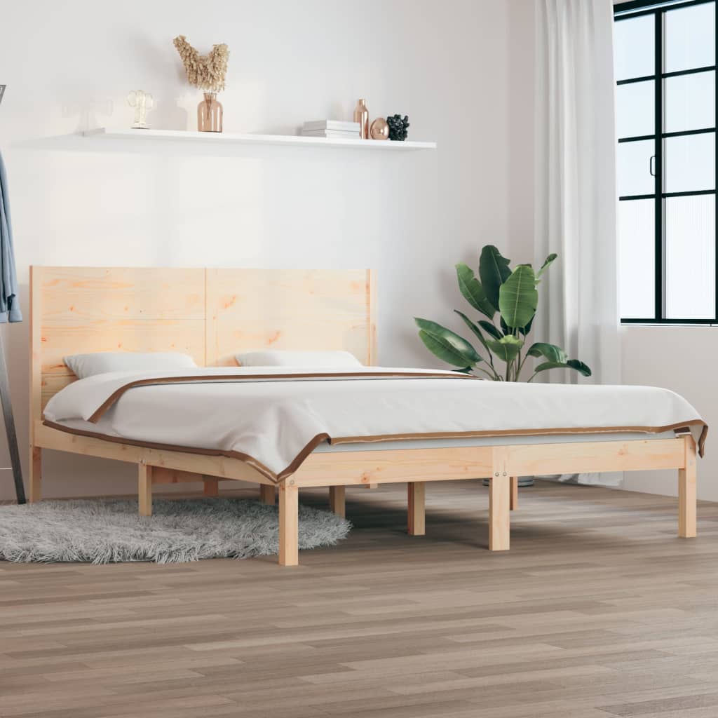 Extra Long Bed Frame Without Mattress Solid Wood