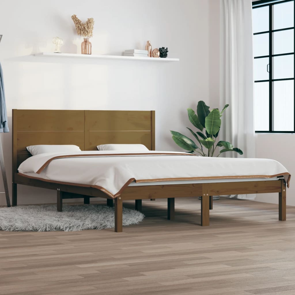 Extra Long Bed Frame Without Mattress Solid Wood