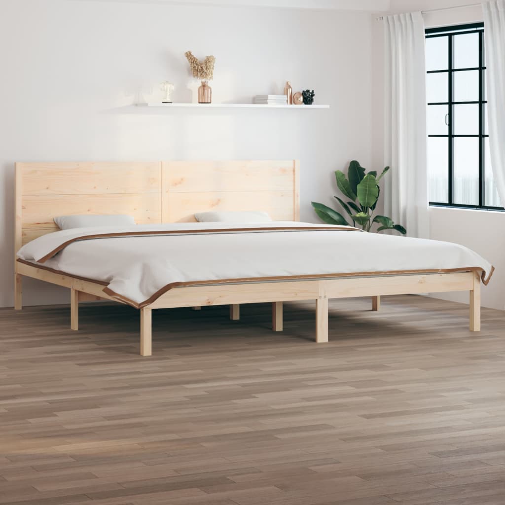 Extra Long Bed Frame Without Mattress Solid Wood