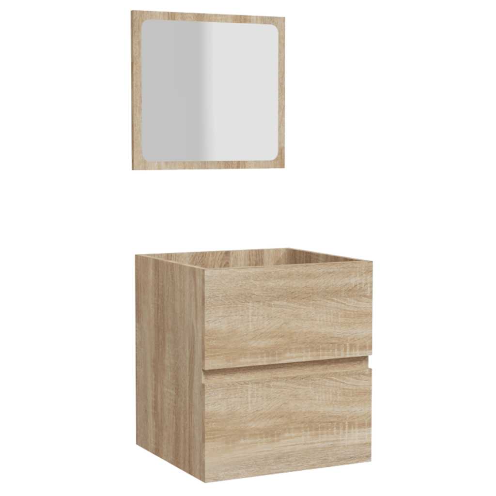 Bathroom Cabinet With Mirror Engineered Wood