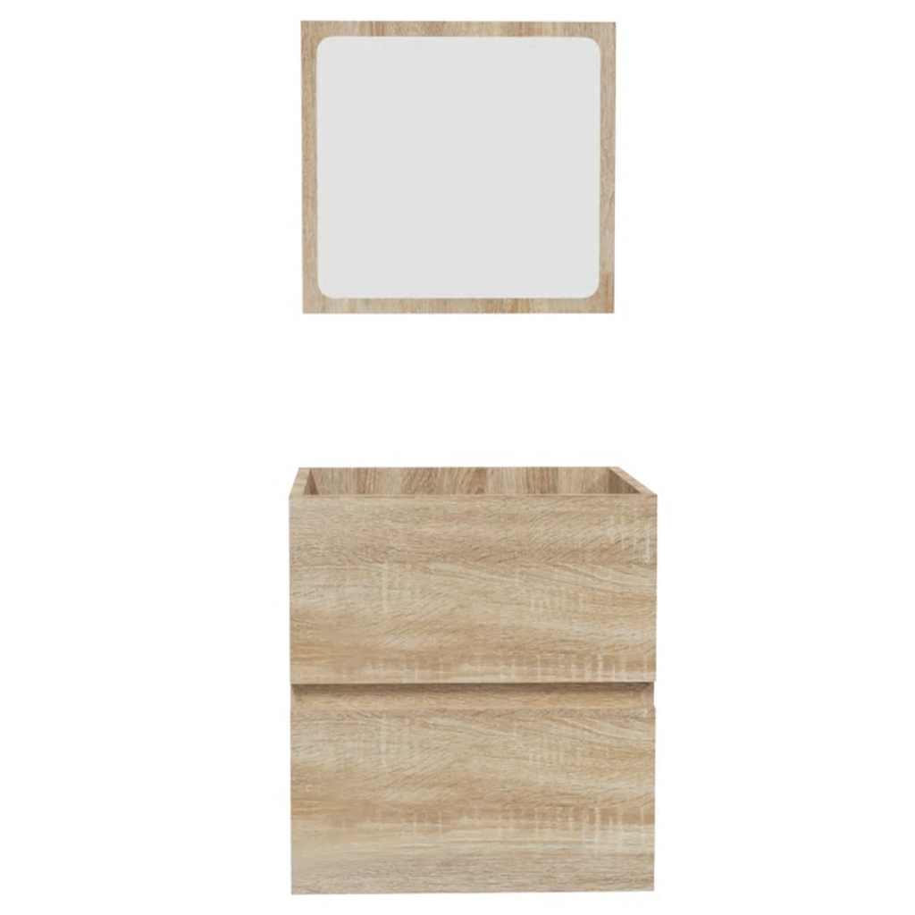 Bathroom Cabinet With Mirror Engineered Wood