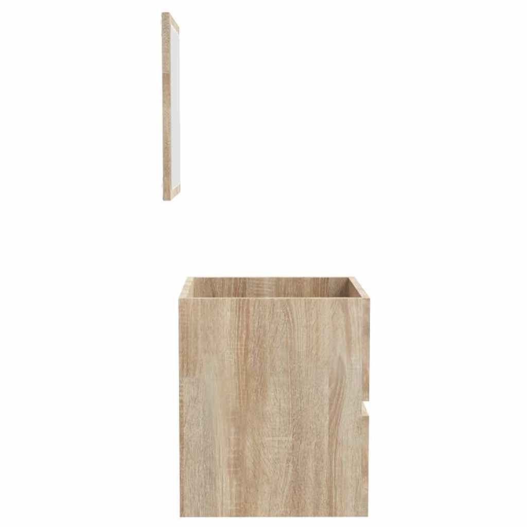Bathroom Cabinet With Mirror Engineered Wood