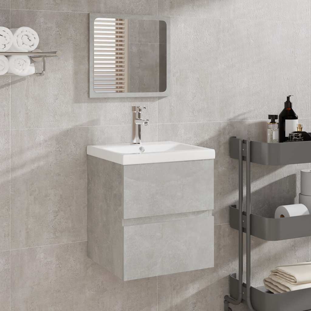 Bathroom Cabinet With Mirror Engineered Wood