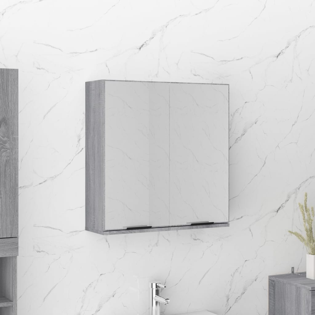 Bathroom Mirror Cabinet 64X20X66.5 Cm Engineered Wood