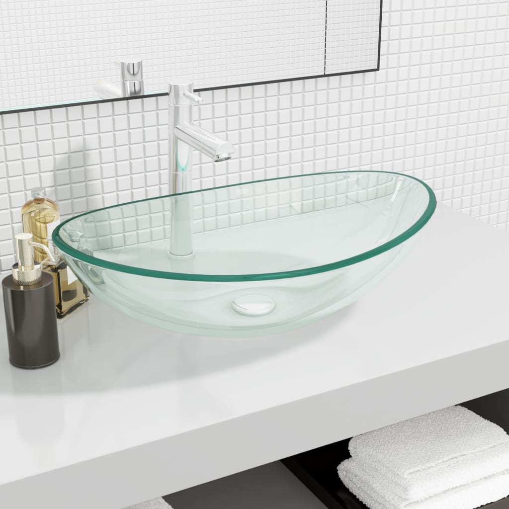 Basin Tempered Glass 54.5X35X15.5 Cm