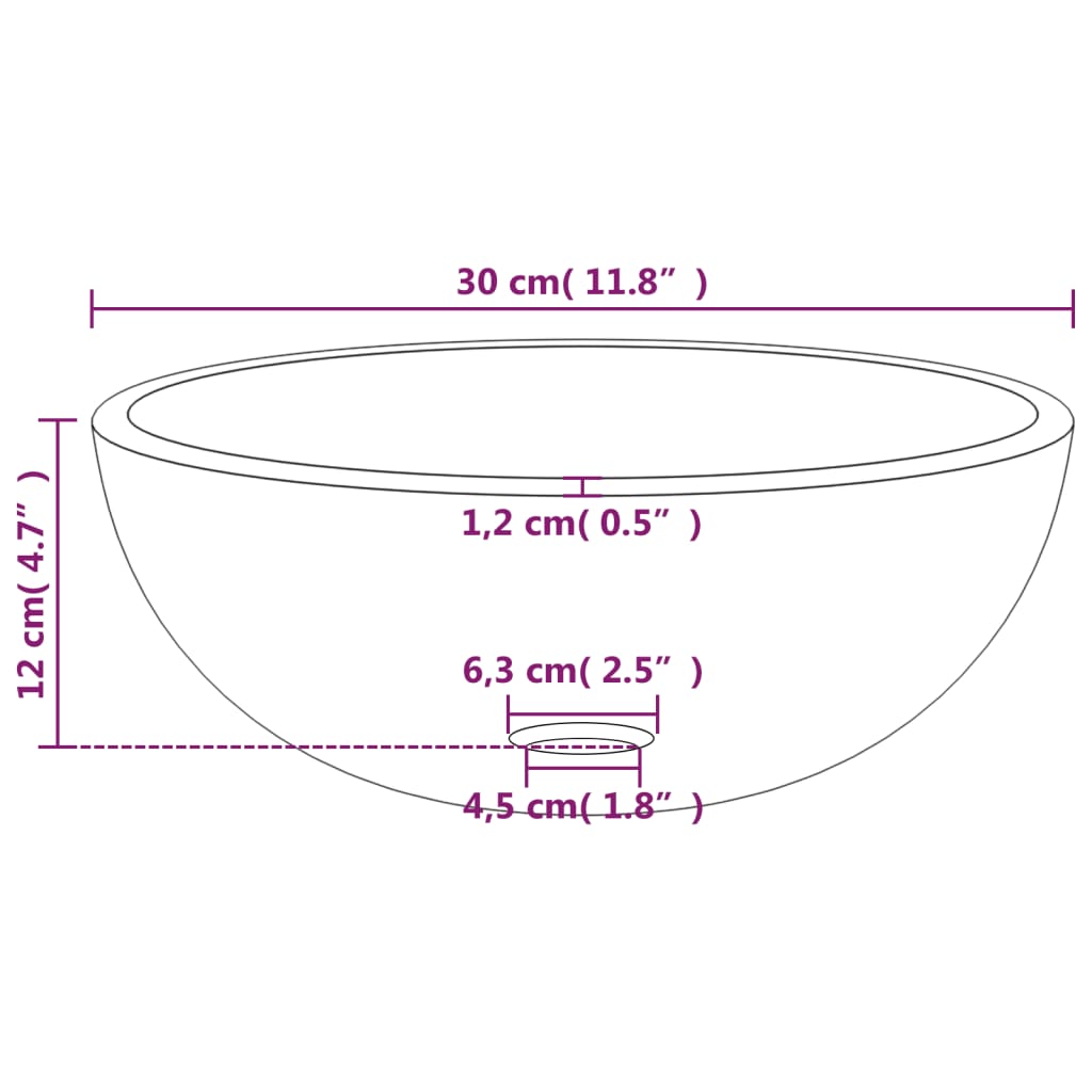 Basin Tempered Glass