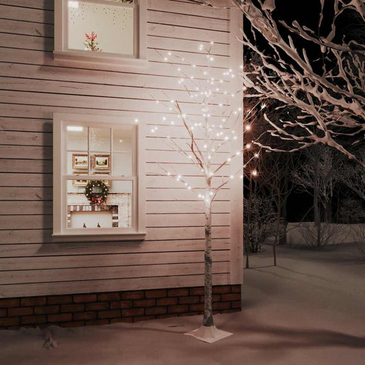 Led White Birch Tree Warm White 128 Leds