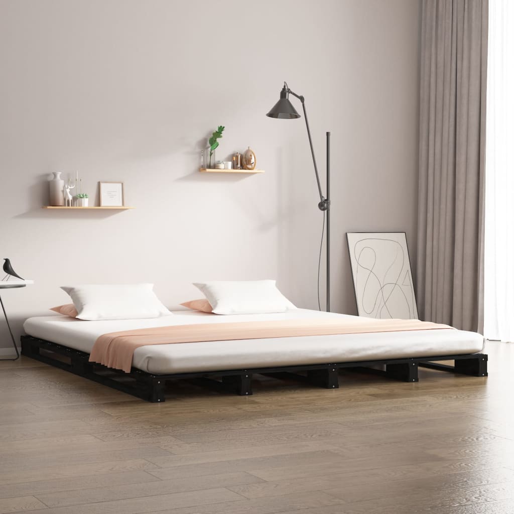 Pallet Bed Without Mattress Solid Wood