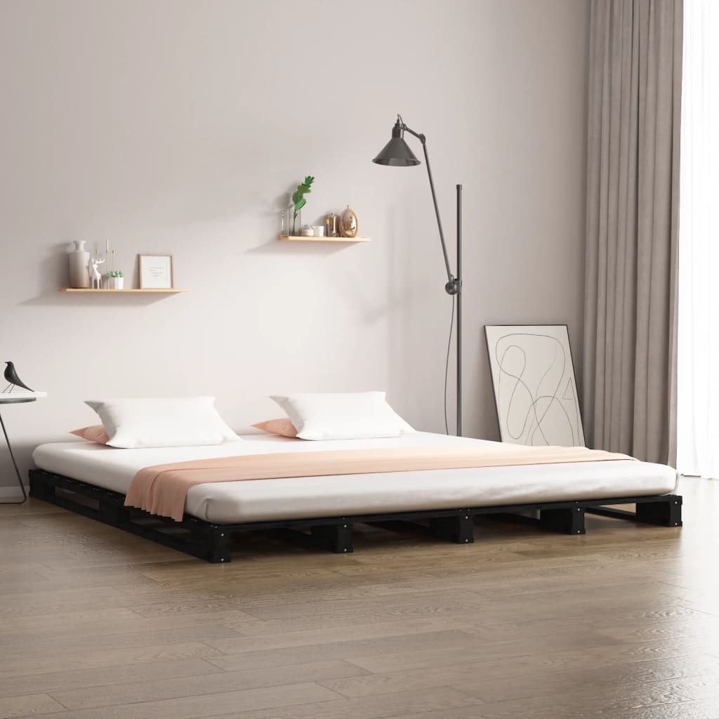Pallet Bed Without Mattress Solid Wood