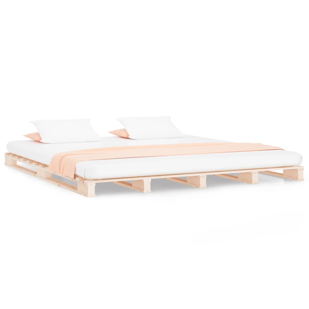 Pallet Bed Without Mattress Solid Wood
