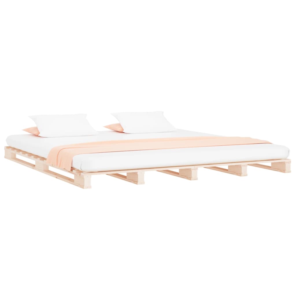 Pallet Bed Without Mattress Solid Wood